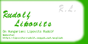 rudolf lipovits business card